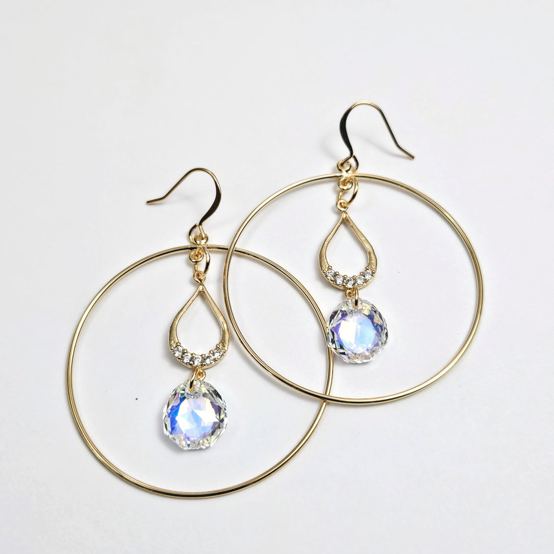 Swarovski Aurora Teardrop Hoop earrings