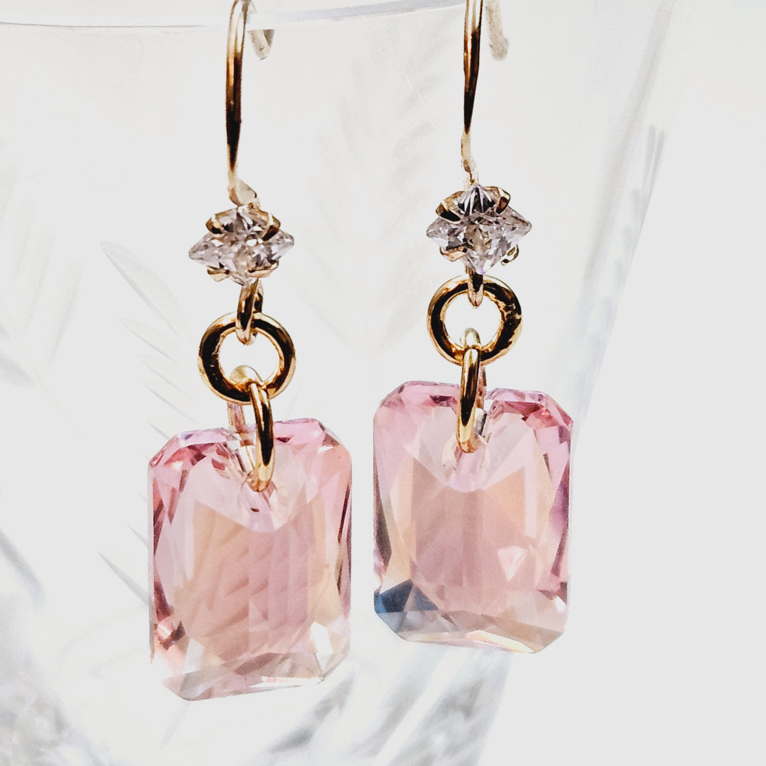 Fresh Pink Shimmer Earrings