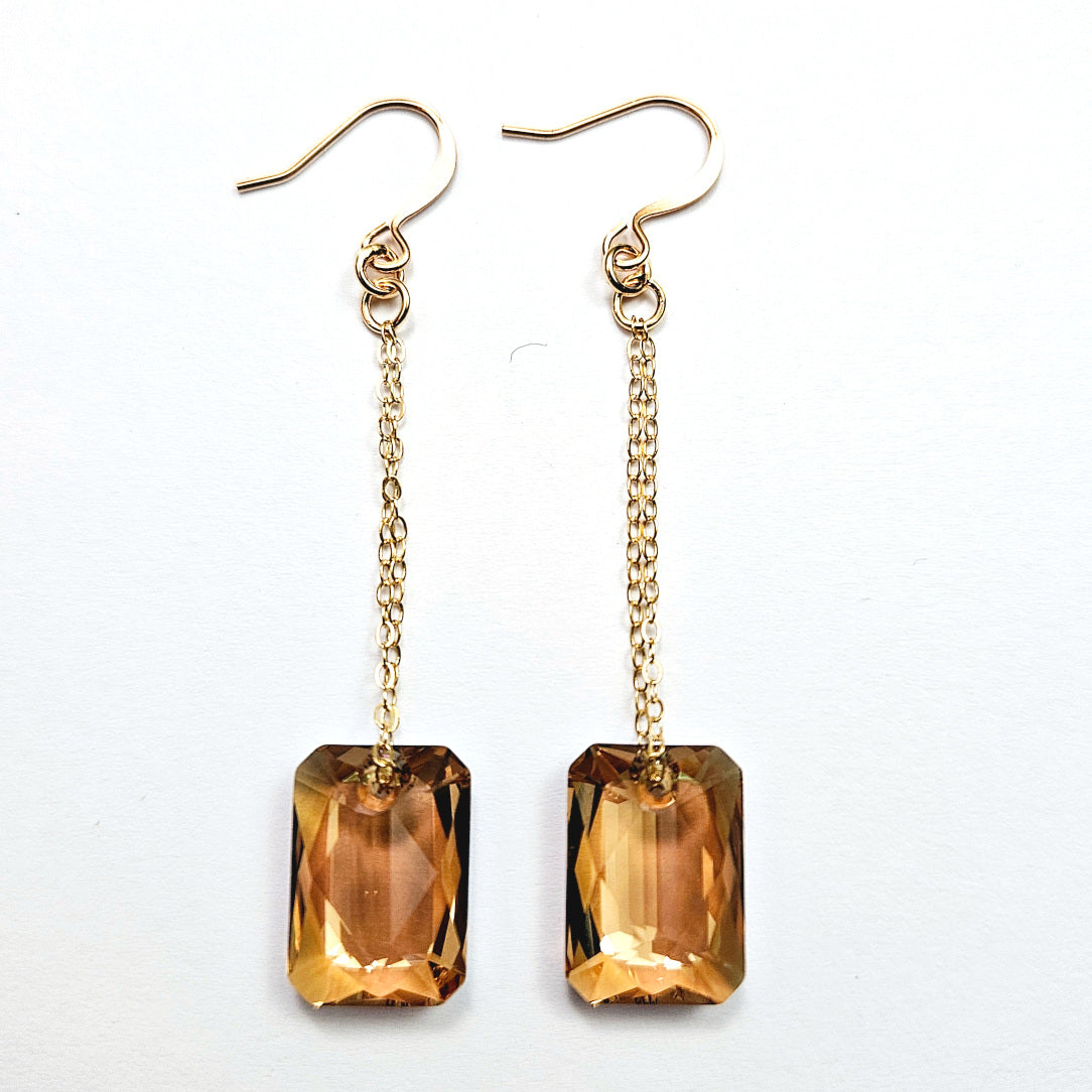 Topaz Shimmer Drop Earrings