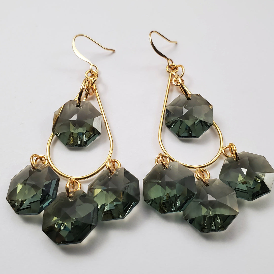Buy Silver Dangle/ Drop Earrings With Dark Green Teardrop Rhinestones, Green  Teardrop Earrings, Christmas Jewellery, Stocking Filler Online in India -  Etsy