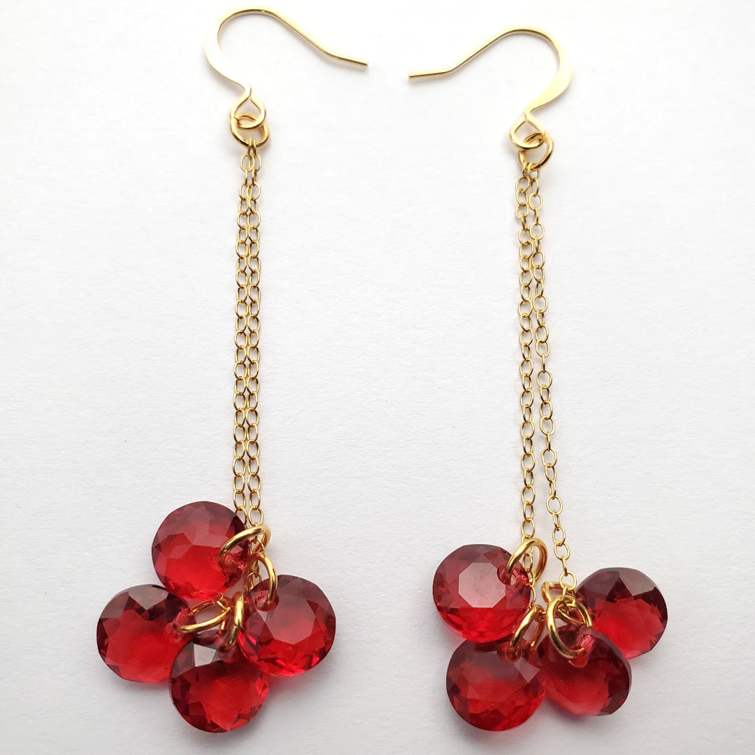 Chain Drop Crystal Earrings Made with Swarovski(R) Crystals Chain Drop Crystal Earrings Made with Swarovski(R) Crystals